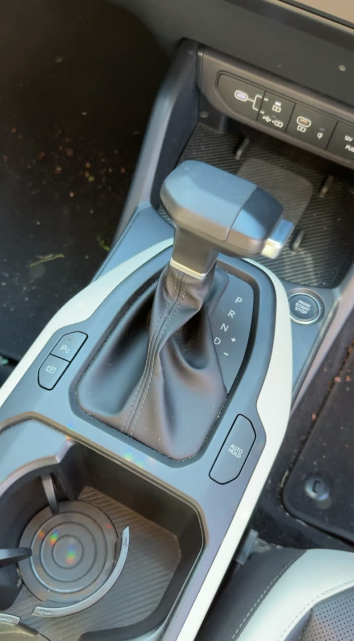 Dirty gear console before detailing